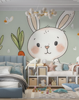 Kinder-Tapete - Hase und Karotte