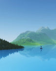Papier Peint Paysage - Lac Miroir