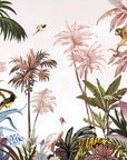 Papier Peint Tropical - Jungle Exotique et Faune Colorée