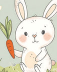 Kinder-Tapete - Hase und Karotte