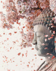 Papier peint japonais - Bouddha sous les cerisiers