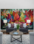 Papier Peint Tropical - Feuilles Exotiques Colorées