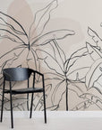 Papier peint tropical - Feuilles minimalistes