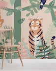 Papier Peint Tropical - Faune de la Jungle Colorée