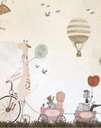 Papier Peint Enfant - Balade des Animaux Aventureux