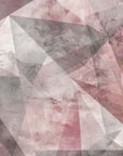 Papier Peint Aquarelle - Géométrique Rose Blanc Et Gris