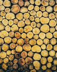 Papier Peint Bois - Rondins de Bois Empilés