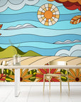 Papier Peint Illustration - Paysage coloré