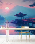 Papier peint japonais - Coucher de soleil