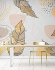 papier peint art-deco - Feuillage raffiné