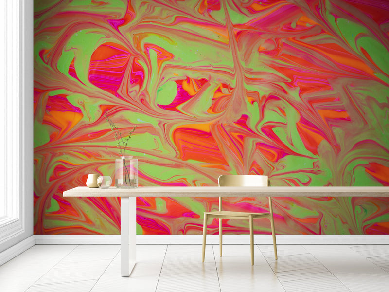 Papier Peint Rétro - Tourbillon psychédélique