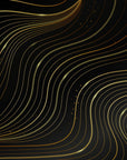 Papier Peint Géométrique - Ondulations Lumineuses en Or