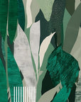 Papier peint abstrait - Feuillage vert