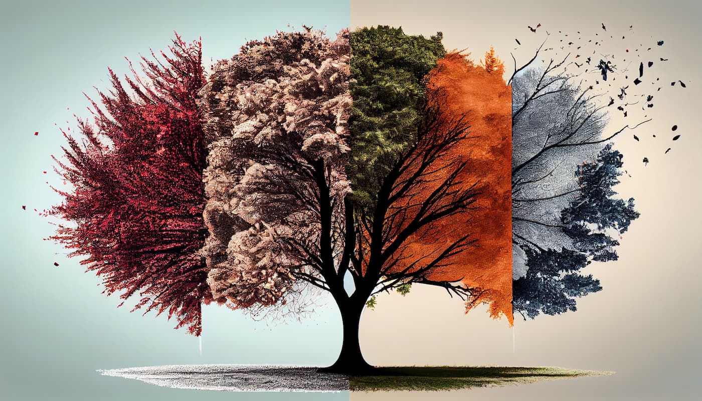 Papier Peint Forêt - Cycle des Saisons
