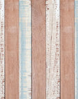 Papel pintado de madera - Tablones rosas y azul pastel