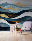Papier Peint Abstrait - Montagnes