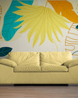 Papel tapiz tropical - Motivos botánicos abstractos