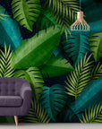 Papier peint tropical - Feuilles d'amazonie
