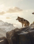 Papier peint animaux - Loups sur les hauteurs
