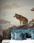 Papier peint animaux - Loups sur les hauteurs