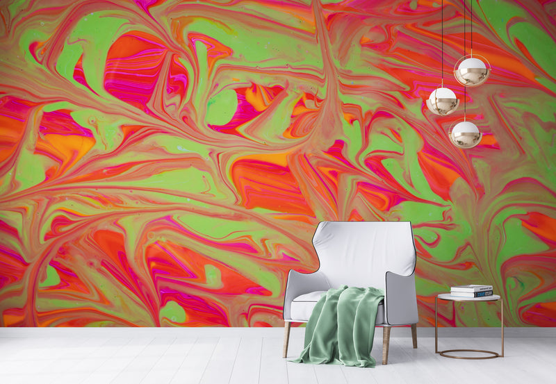 Papier Peint Rétro - Tourbillon psychédélique
