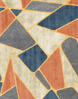 Papier peint géométrique - Formes abstraites en blocs de couleurs