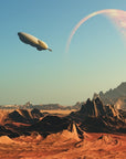 Papel tapiz de ciencia ficción - Desierto y planeta lejano