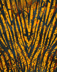 Gestreifte Tapete - Orange und Schwarz