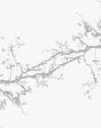 Tapeta kwiatowa - Minimalistyczne białe gałązki