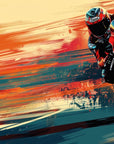 Papel tapiz de moto - Moto de carreras al atardecer