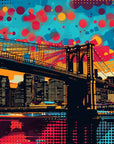 Landschaftstapete - Psychedelische Brooklyn Bridge