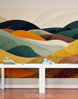 Papier Peint Abstrait - Montagnes En Couleurs Vibrantes