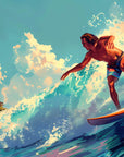 Papier Peint Tropical - Surfeur