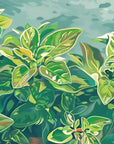 Papier Peint Aquarelle - Feuillage Verdoyant