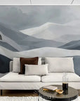 Papier Peint Aquarelle - Paysage Montagneux