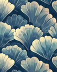 Papier peint japonais - Feuilles de ginkgo claire