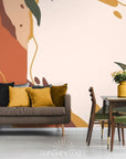 Papier Peint Art & Déco - Feuillage Terracotta