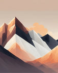 Papier Peint Abstrait - Montagnes Artistiques