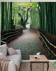 Papier peint japonais - Allée en bambou
