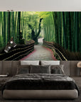 Papier peint japonais - Allée en bambou