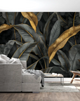 Papier peint tropical - Palmes de nuit