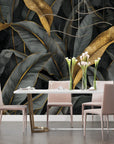 Papier peint tropical - Palmes de nuit