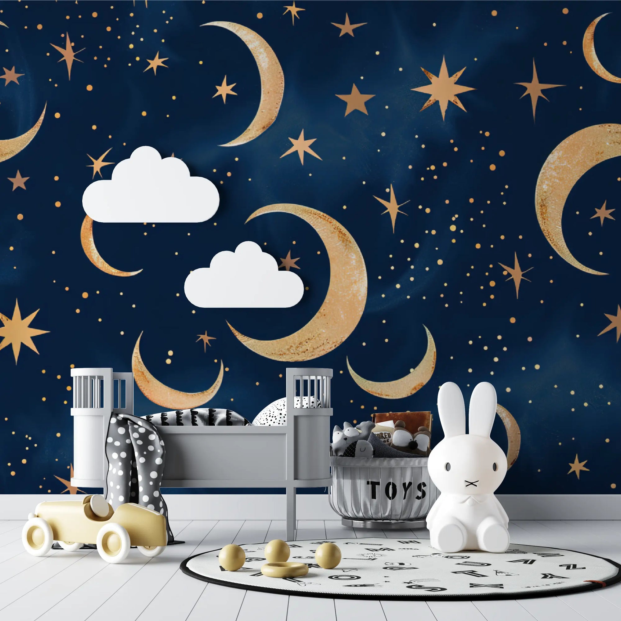 Papier Peint Rétro – Nuit Dorée