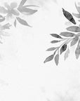 Papier Peint Noir et Blanc - Feuilles Aquarelles