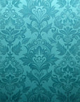 Papier peint vintage - Motifs baroques bleu turquoise
