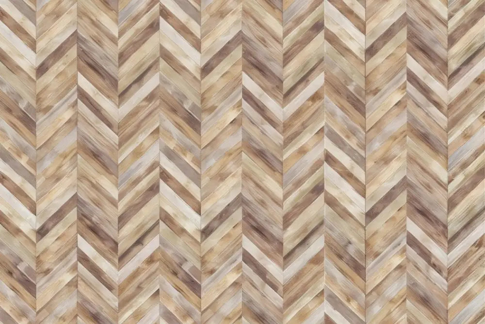 Papier Peint Bois - Chevron Naturel