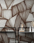 Papier Peint Bois - Motifs Géométriques