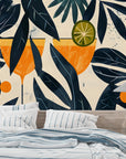 Papier Peint Tropical - Cocktail et Feuilles