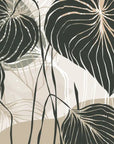 Papier Peint Contemporain - Feuillage Tropical Moderne