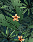 Papier Peint Contemporain - Feuilles Tropicales Modernes